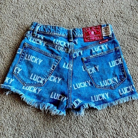 Lucky Brand Vintage Totally Lucky Pins High Rise denim short - Picture 4 of 14